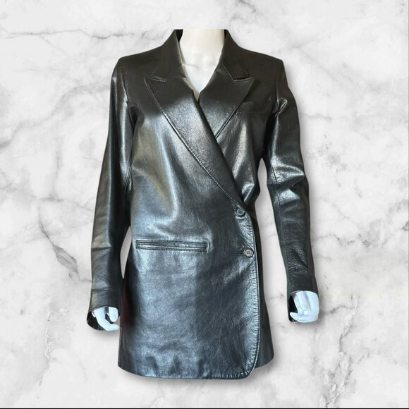 Three-Jackets-In-One Ann Demeulmeester Black Leather Jacket - Picture 3 of 9